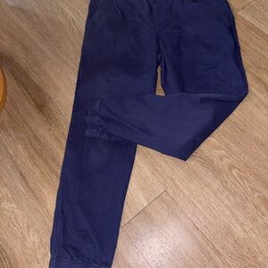 GAP Men's XL Navy Blue Jogger Pants Elastic Waist Drawstring Tapered Cuffs